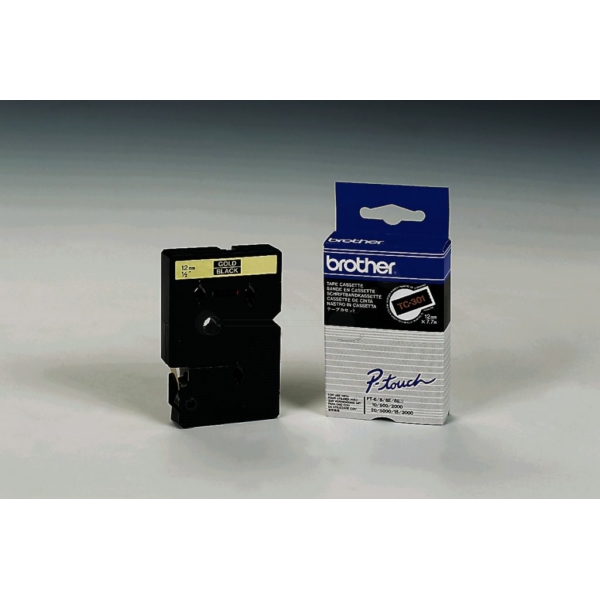Brother TC-301 P-Touch Farbband Black + Gold