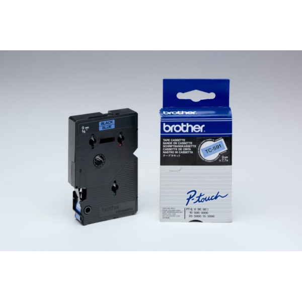 Brother TC-591 P-Touch Farbband Black + Blue