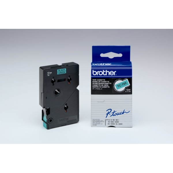 Brother TC-701 P-Touch Farbband Black + Green