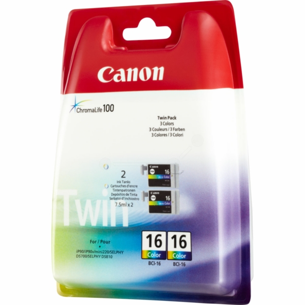 Canon 9818 A 002 BCI-16 C Tinte Color VE 2