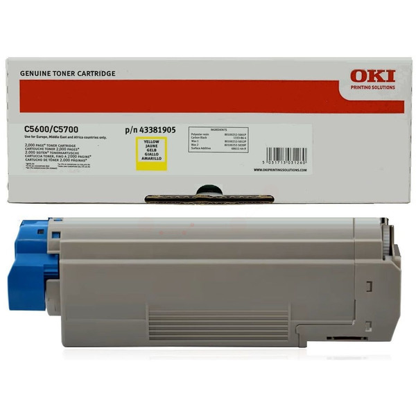 OKI 43381905 Toner Yellow
