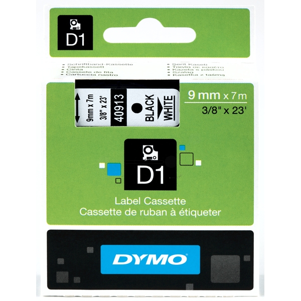 Dymo 40913 S0720680 Etiketten Black + White