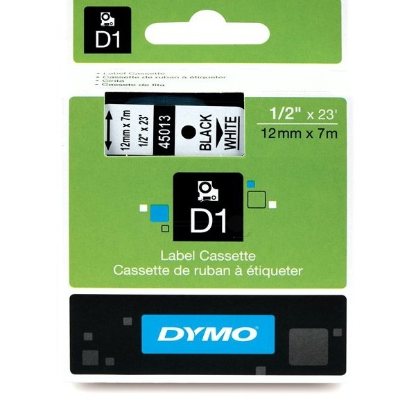 Dymo 45013 S0720530 Etiketten Black + White