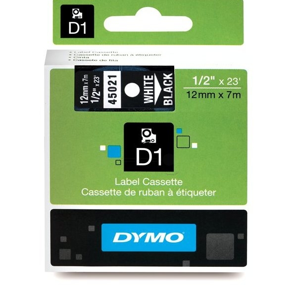 Dymo 45021 S0720610 Etiketten Black + White