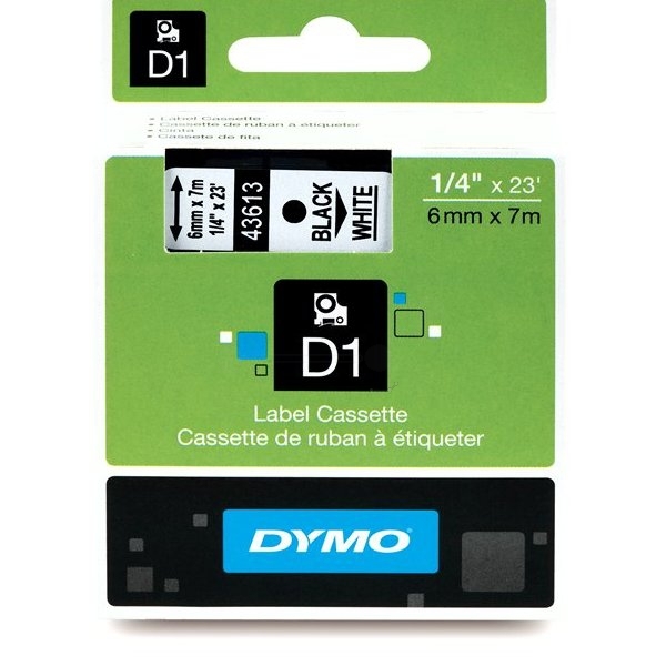 Dymo 43613 S0720780 Etiketten Black + White