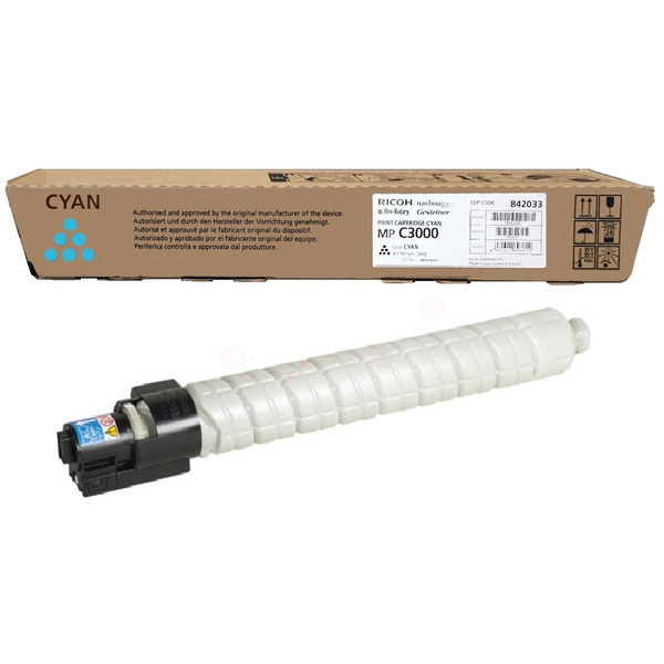 Ricoh 842033 MP C3000 Toner Cyan