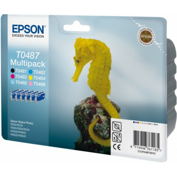Epson C 13 T 04874010 T0487 Tinte CMYK + PC + PM VE 6