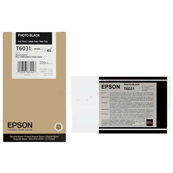 Epson C 13 T 603100 T6031 Tinte Photo Black