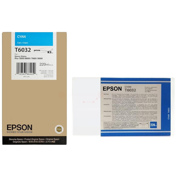 Epson C 13 T 603200 T6032 Tinte Cyan