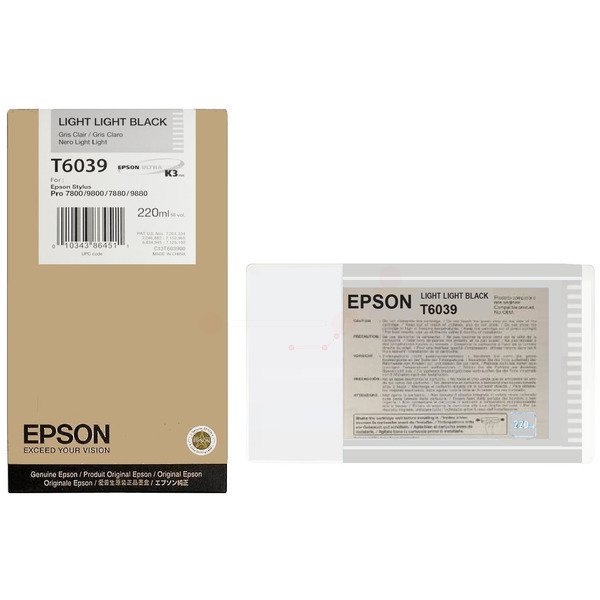 Epson C 13 T 603900 T6039 Tinte Black