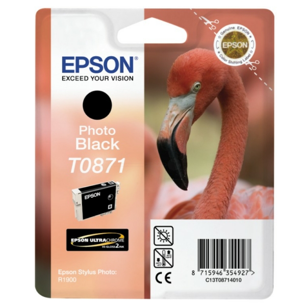 Epson C 13 T 08714010 T0871 Tinte Photo Black