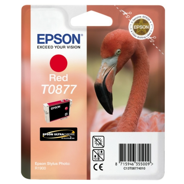 Epson C 13 T 08774010 T0877 Tinte Red