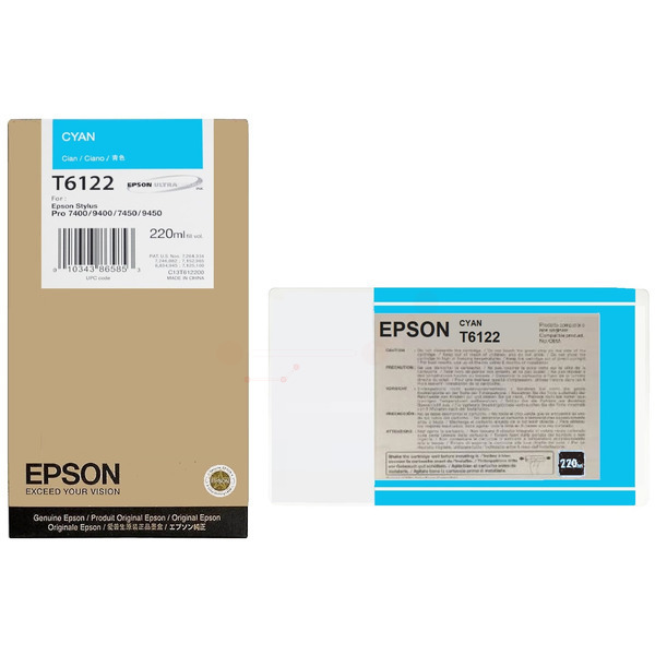 Epson C 13 T 612200 T6122 Tinte Cyan