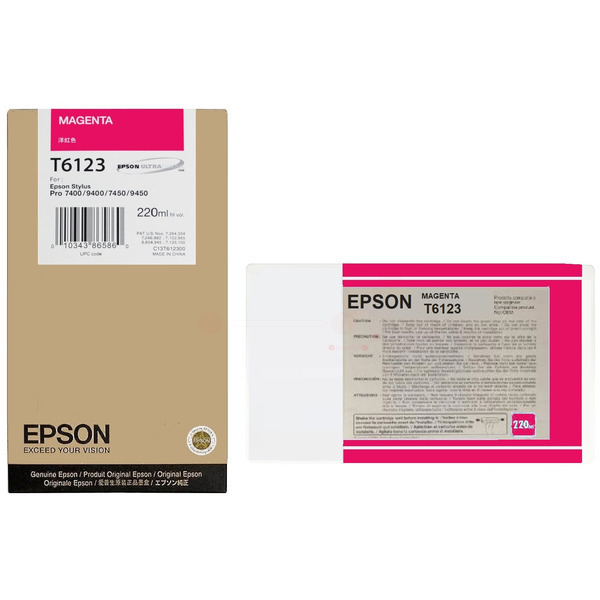 Epson C 13 T 612300 T6123 Tinte Magenta