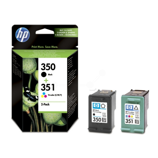 HP SD 412 EE 350+351 Tinte Black + Color VE 2