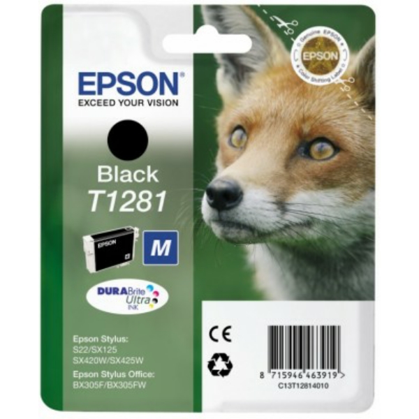 Epson C 13 T 12814011 T1281 Tinte Black