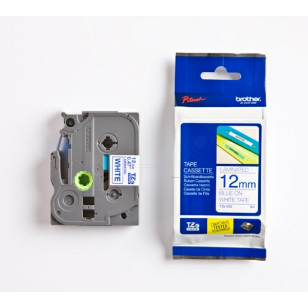 Brother TZE-233 P-Touch Farbband White + Blue