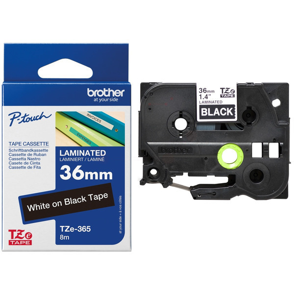Brother TZE-365 P-Touch Farbband Black + White