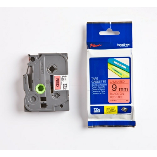 Brother TZE-421 P-Touch Farbband Black + Red