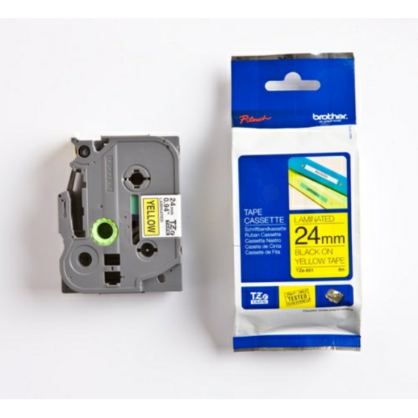 Brother TZE-651 P-Touch Farbband Black + Yellow