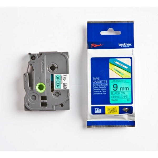 Brother TZE-721 P-Touch Farbband Black + Green
