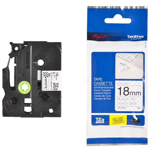 Brother TZE-SE4 P-Touch Farbband Black + White