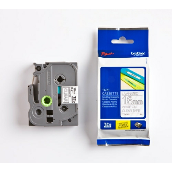 Brother TZE-145 P-Touch Farbband White + Transparent