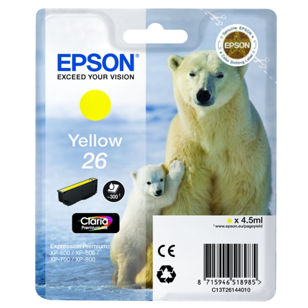Epson C 13 T 26144010 26 Tinte Yellow