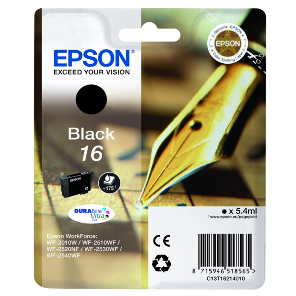 Epson C 13 T 16214010 16 Tinte Black