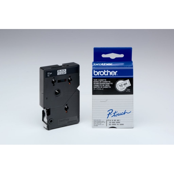 Brother TC-101A P-Touch Farbband Black + Transparent VE 10