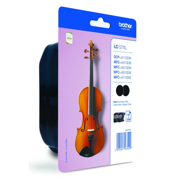 Brother LC-127 XL BK BP2 Tinte Black VE 2