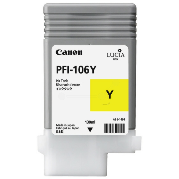 Canon 6624 B 001 PFI-106 Y Tinte Yellow