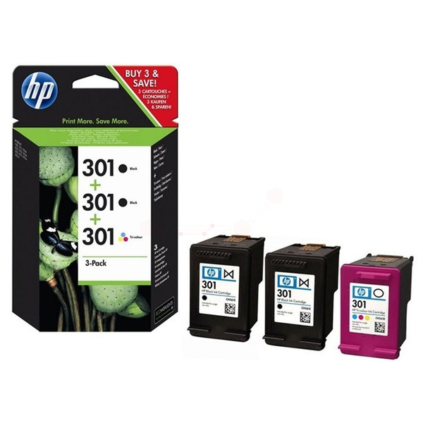 HP E5Y87EE 301 Tinte Black + Color VE 3