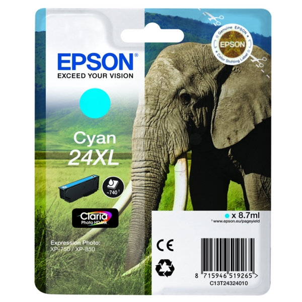 Epson C 13 T 24324010 24XL Tinte Cyan
