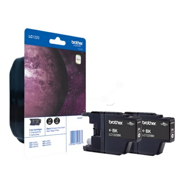 Brother LC-1220 BK BP2DR Tinte Black VE 2