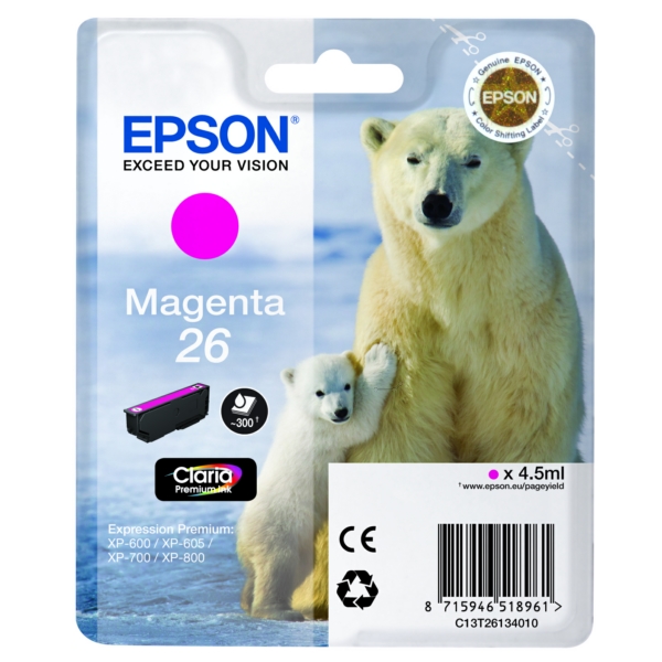 Epson C 13 T 26134010 26 Tinte Magenta