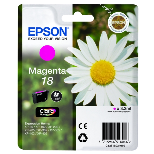 Epson C 13 T 18034010 18 Tinte Magenta