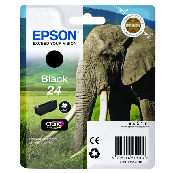 Epson C 13 T 24214010 24 Tinte Black