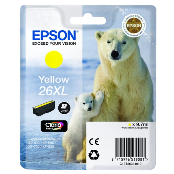 Epson C 13 T 26344010 26XL Tinte Yellow