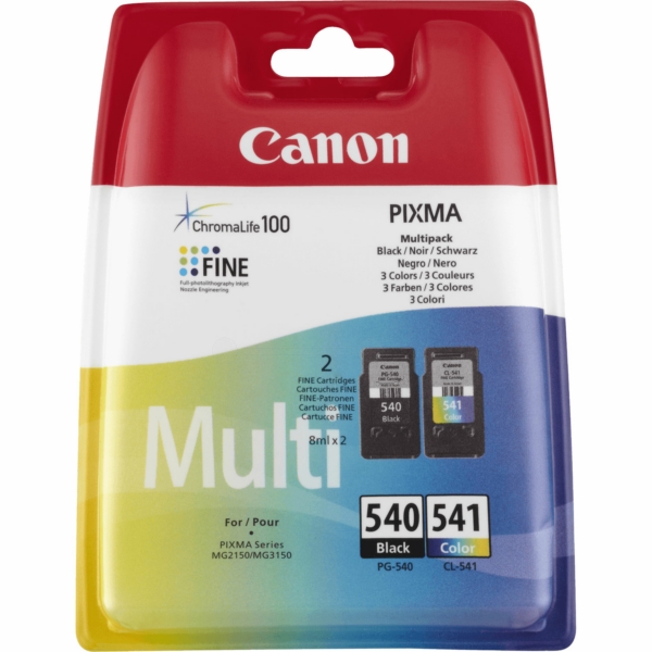 Canon 5225 B 006 PG-540+CL-541 Tinte Black + Color VE 2