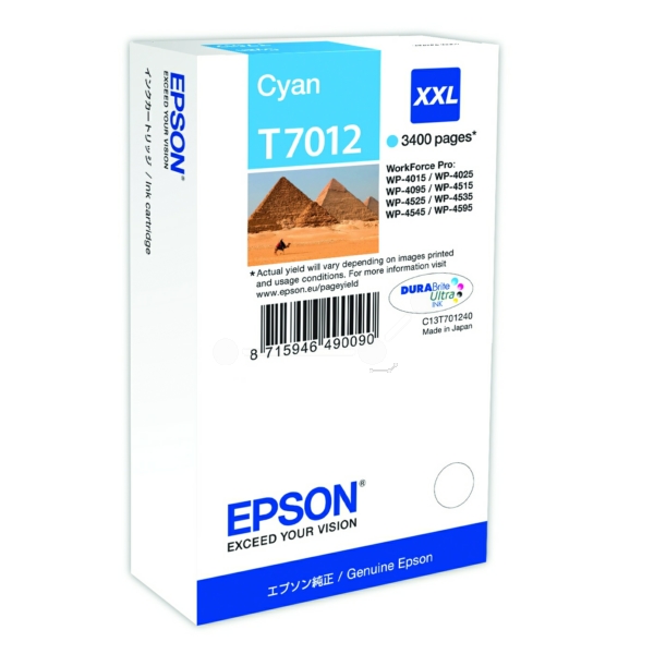 Epson C 13 T 70124010 T7012 Tinte Cyan