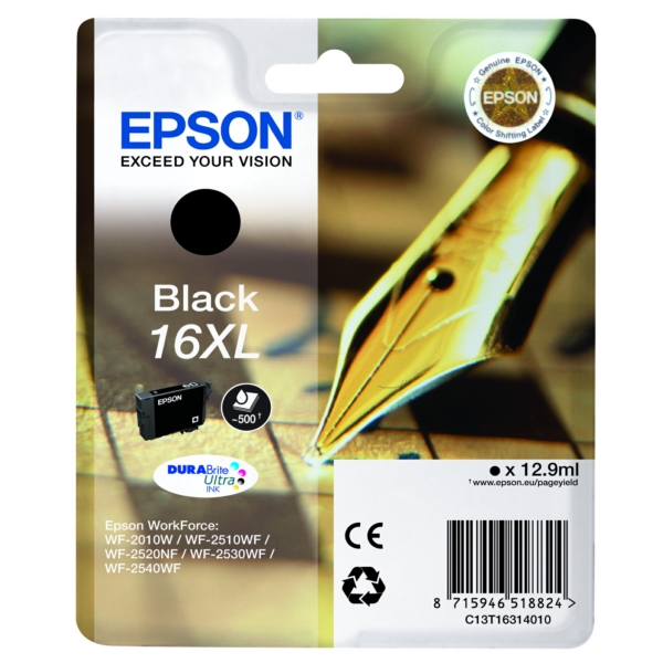 Epson C 13 T 16314010 16XL Tinte Black