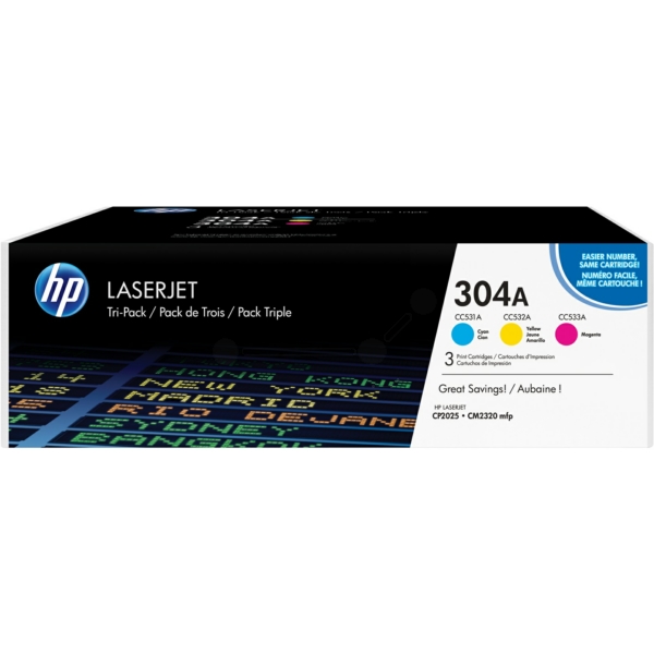 HP CF 372 AM 304A Toner CMY VE 3