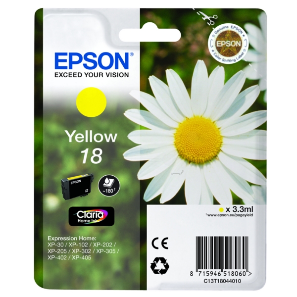 Epson C 13 T 18044010 18 Tinte Yellow