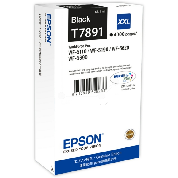 Epson C 13 T 789140 T7891 XXL Tinte Black