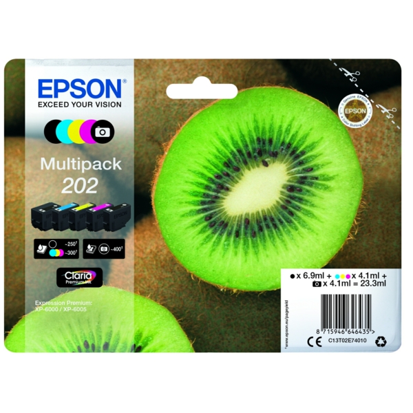 Epson C 13 T 02E74010 202 Tinte CMYK + PBk VE 5