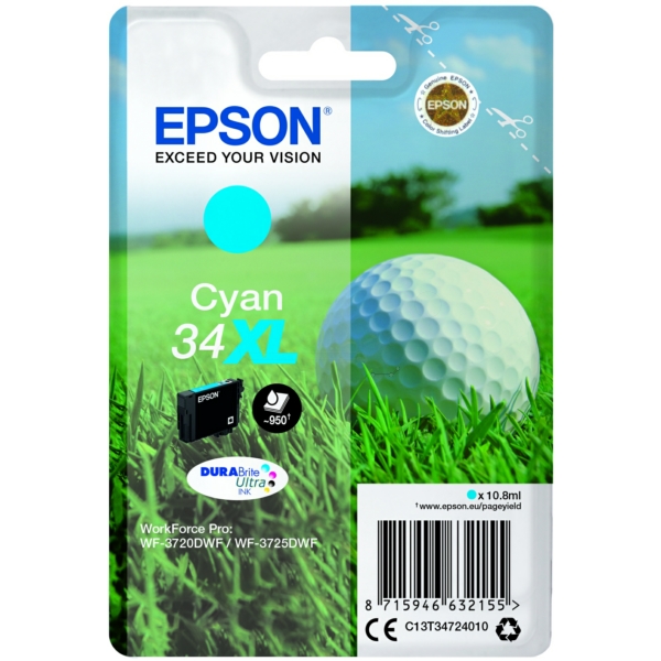 Epson C 13 T 34724010 34XL Tinte Cyan