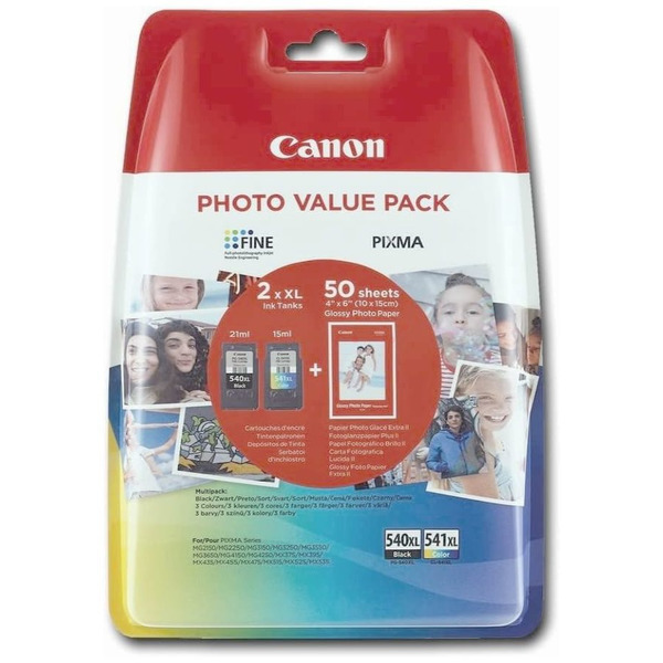 Canon 5222 B 013 PG-540XL+CL-541XL Tinte Black + Color VE 2