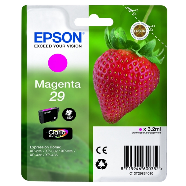 Epson C 13 T 29834012 29 Tinte Magenta