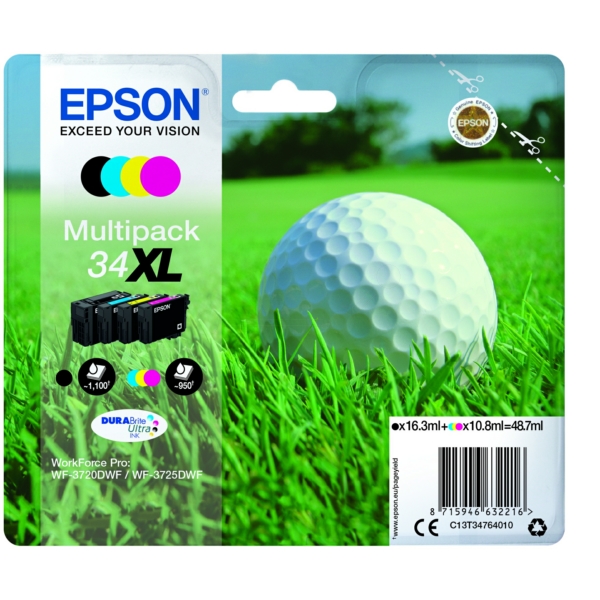 Epson C 13 T 34764010 34XL Tinte CMYK VE 4
